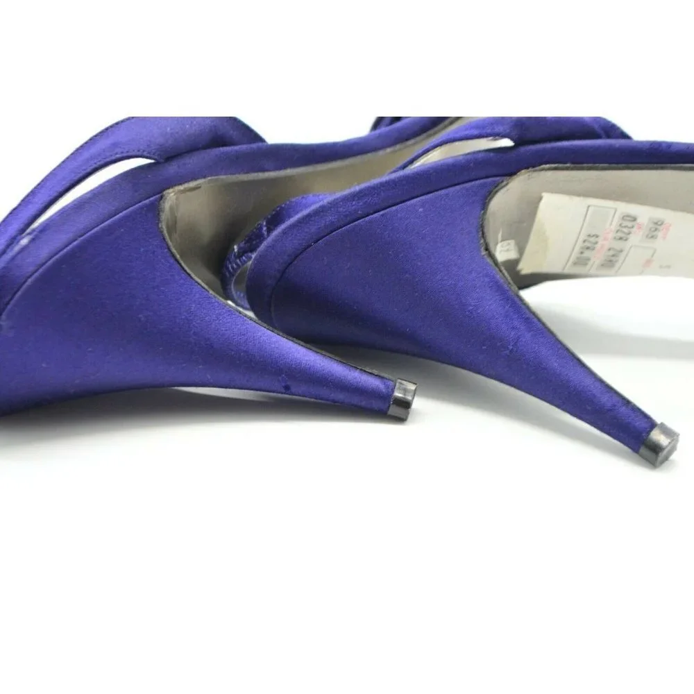 Eric Rutberg for Walter Chase Navy Blue Satin Rhin